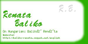 renata baliko business card